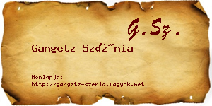 Gangetz Szénia névjegykártya