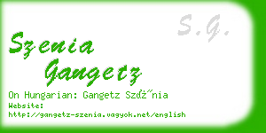 szenia gangetz business card